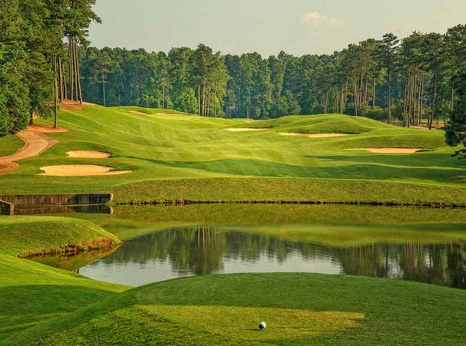 The 27-hole golf course